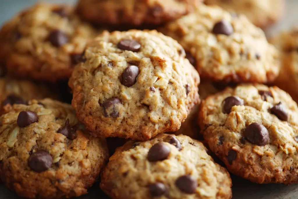 Keto Cowboy Cookies fresh from the oven
