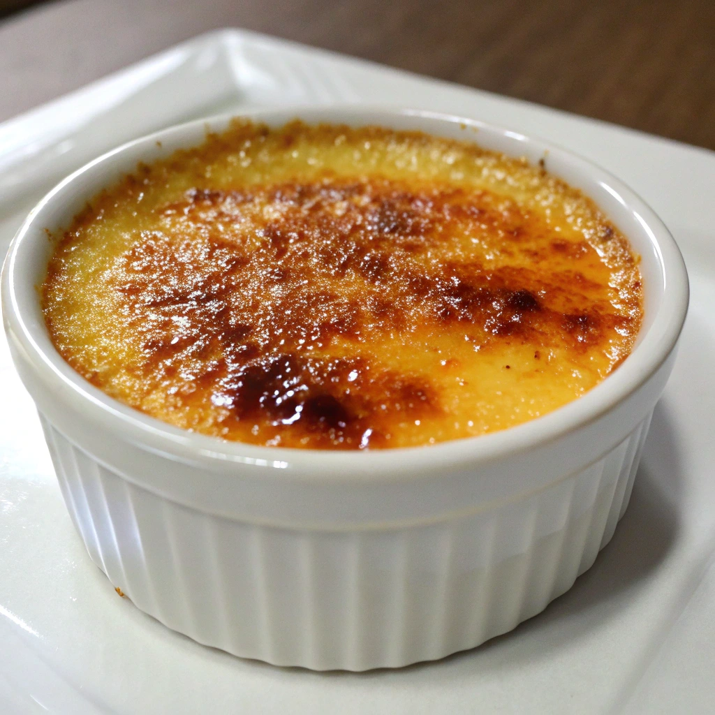 keto custard served in ramekin low-carb dessert